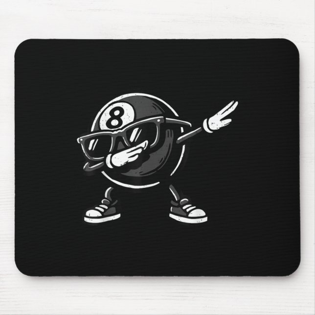 Dabbing 8 Ball Billiard Funny Ol Player Dab Dance  Mouse Pad (Front)