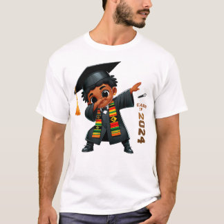 Dabbing African Black Toddler Boy Graduation  T-Shirt