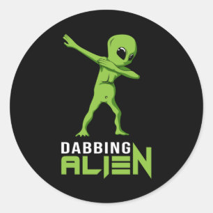 Dabbing Alien Area 51 Ufo Space Aliens Funny Gift Classic Round Sticker