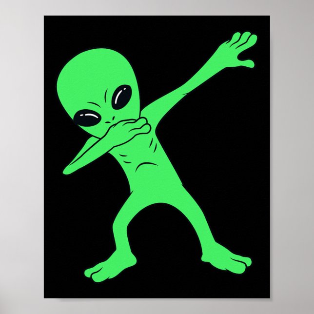 Dabbing Alien Halloween Fun Dab Boys Kids  Poster (Front)