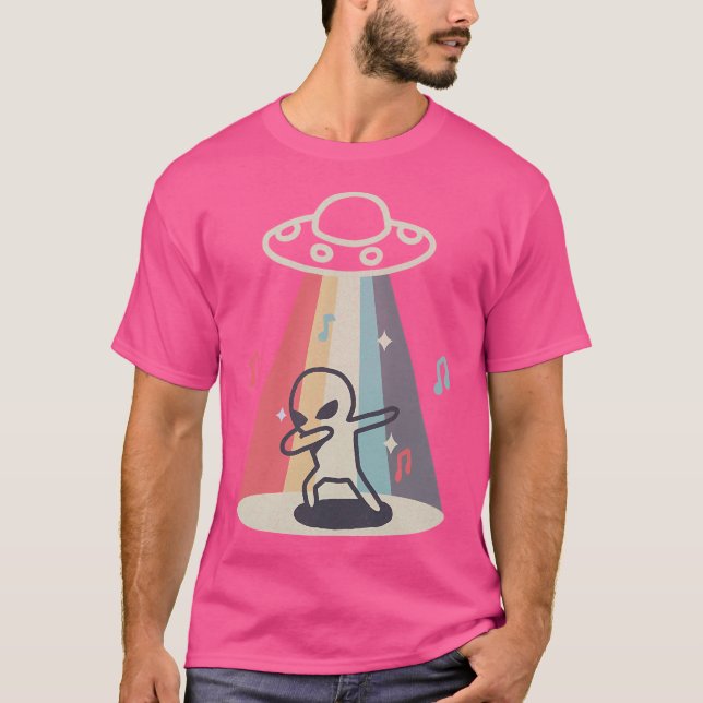 Dabbing Alien Shirt Ufo Abduction Shirt Retro Alie (Front)