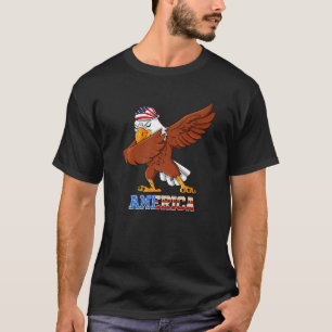 Dabbing American Bald Eagle 4th Of July Dab Boys G T-Shirt