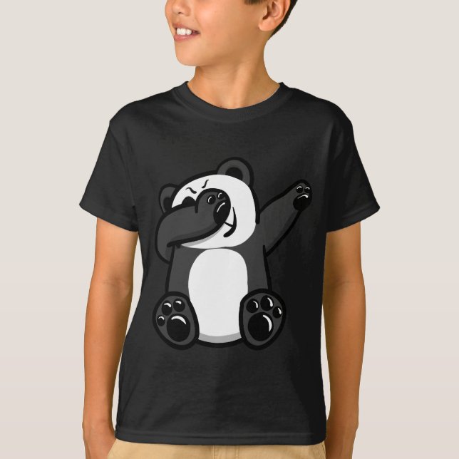 Dabbing Animals Panda T-Shirt (Front)