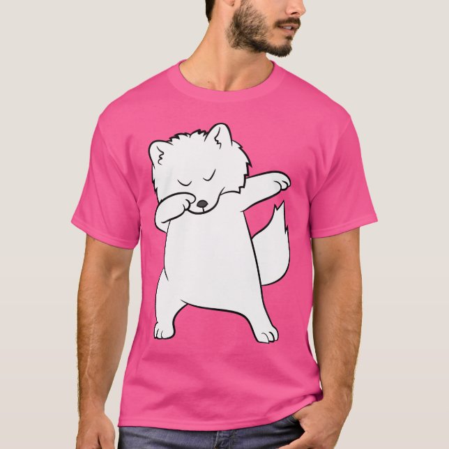 Dabbing Arctic Fox Cute Arctic Fox T-Shirt (Front)