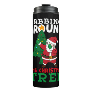 Dabbing Around the Christmas Drawing Cartoon Thermal Tumbler