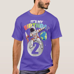 Dabbing Astronaut 2nd Birthday Boy Girl 2 Years 20 T-Shirt