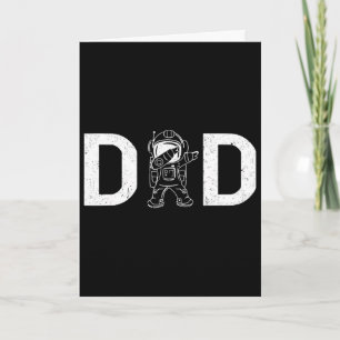 Dabbing Astronaut Daddy Dad Outer Space Planet Fat Card