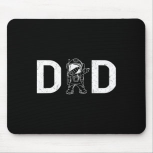 Dabbing Astronaut Daddy Dad Outer Space Planet Fat Mouse Pad