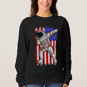 Dabbing Astronauts America Independence Day Flag O Sweatshirt