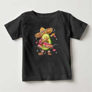 Dabbing Avocado Cinco De Mayo Funny Mexican Poncho Baby T-Shirt