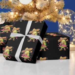 Dabbing Avocado Cinco De Mayo Funny Mexican Poncho Wrapping Paper