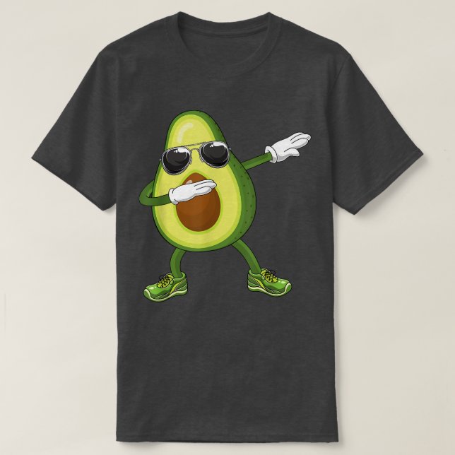 Dabbing avocado cinco de mayo vegetarian vegan gua T-Shirt (Design Front)