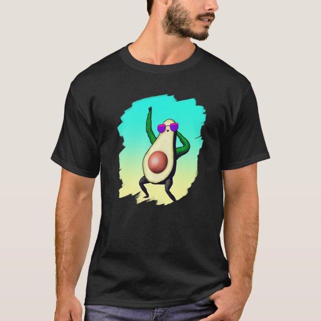 Dabbing Avocado Dancing Dance Avocados T-Shirt (Front)