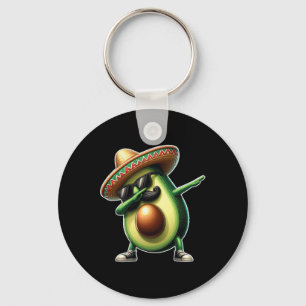 Dabbing Avocado Funny Vegan Food Lover Cinco De Ma Key Ring