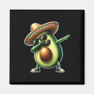Dabbing Avocado Funny Vegan Food Lover Cinco De Ma Magnet