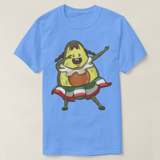 Dabbing Avocado Girl Five De Mayo  T-Shirt (Design Front)