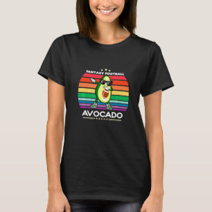Dabbing Avocado Rainbow Sunset Fantasy Football Lo T-Shirt