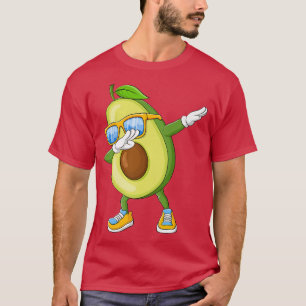 Dabbing Avocado Wearing Sunglasses Kids Boys Vegan T-Shirt