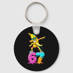 Dabbing Banana 67 Ice Cream Drip Funny Six Seven M Key Ring