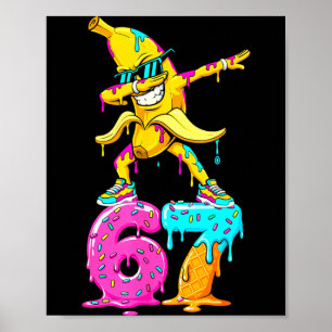 Dabbing Banana 67 Ice Cream Drip Funny Six Seven M Poster