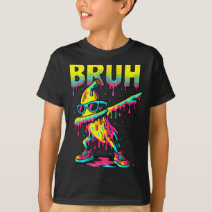 Dabbing Banana Bruh Ice Cream Drip Banana Youth Bo T-Shirt