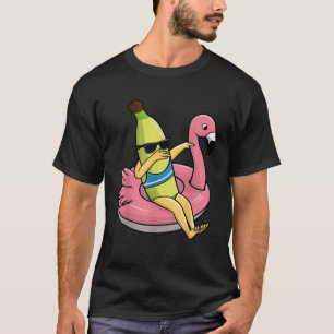 Dabbing Banana Flamingo Float Summer Tropical Frui T-Shirt
