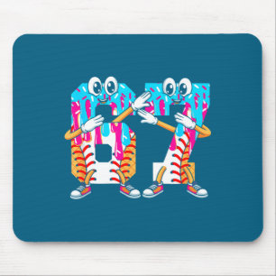 Dabbing Baseball Ice Cream Drip Number 67 Birthday Mouse Pad