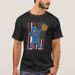 Dabbing Baseball Player 4th Of July USA American F T-Shirt