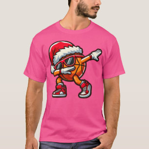 Dabbing Basketball Ball Christmas Funny Toddler Bo T-Shirt