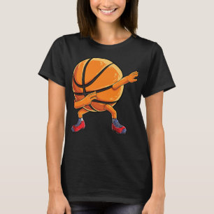Dabbing Basketball Ball Funny Men Women Sports Pla T-Shirt