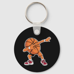 Dabbing Basketball Ball Funny Sports Player  Key Ring