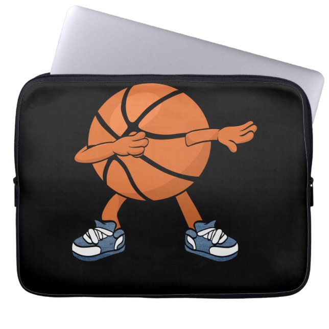 Dabbing Basketball Ball Laptop Sleeve (Front)