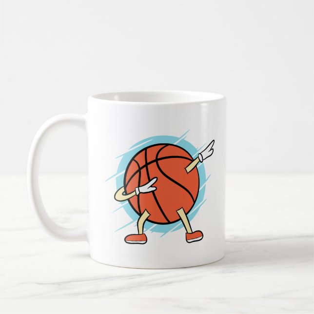 Dabbing Basketball Coffee Mug (Left)