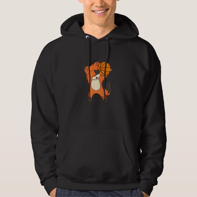 Dabbing Basketball Fox Hoodie (Front)