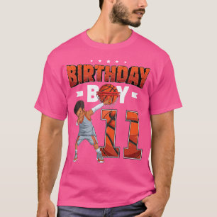 Dabbing Basketball Player 11 Years Old Boy 11Th Bi T-Shirt