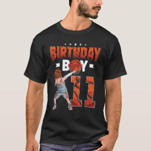 Dabbing Basketball player 11 Years Old Boy 11th Bi T-Shirt