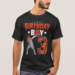 Dabbing Basketball player 3 Years Old Boy 3rd Birt T-Shirt