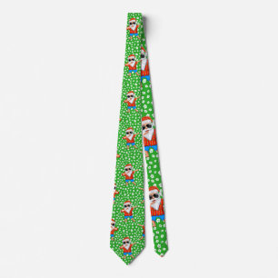 Dabbing Beach Santa Claus in a Aloha Shirt Tropica Tie