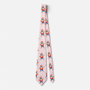 Dabbing Beach Santa Claus in a Aloha Shirt With Re Tie