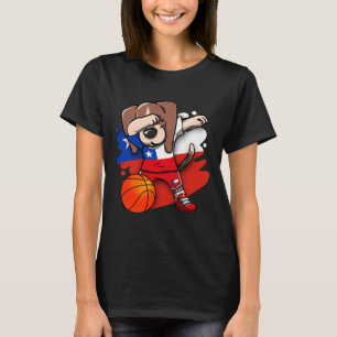 Dabbing Beagle Chile Jersey Chilean Sketll Lovers  T-Shirt
