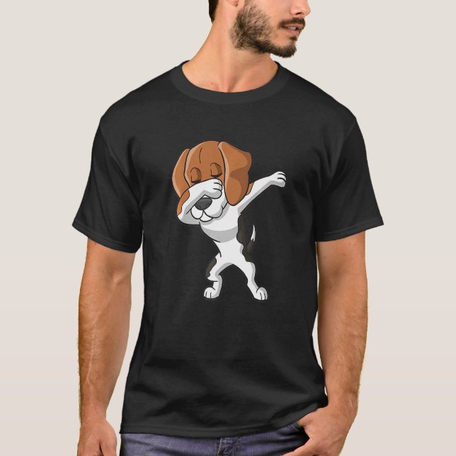 Dabbing Beagle Dog Dab Dance T-Shirt (Front)