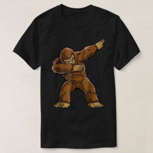 Dabbing Bigfoot Funny Cryptid Art T-Shirt