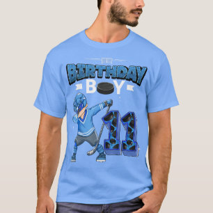 Dabbing Birthday Boy 11 year old Ice Hockey Player T-Shirt