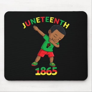 Dabbing Black King Juneteenth Melanin Brown Skin B Mouse Pad
