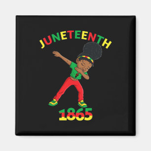 Dabbing Black Princess Juneteenth 1865 Brown Skin Magnet