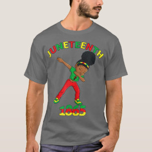 Dabbing Black Princess Juneteenth 1865 Brown Skin T-Shirt