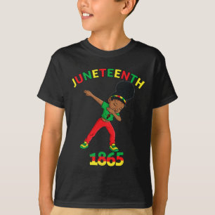 Dabbing Black Princess Juneteenth 1865 Brown Skin T-Shirt