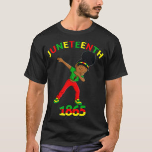 Dabbing Black Princess Juneteenth 1865 Brown Skin T-Shirt