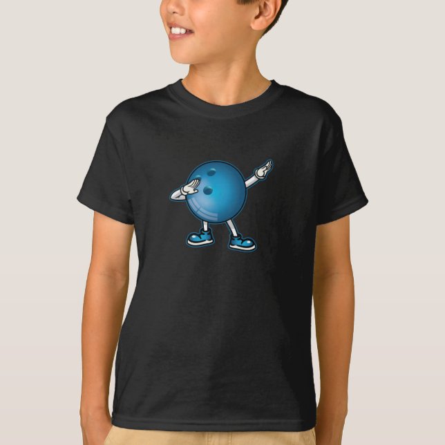 Dabbing Bowling Ball Tee Kids Boys Dab Dance (Front)