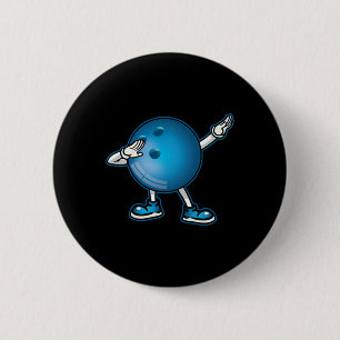 Dabbing Bowling Ll Tee Kids Boys Dab Dance Gifts 6 Cm Round Badge